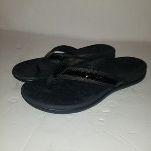 EUC Vionic Womens Tide ll Black Orthopedic Sandal Size 8